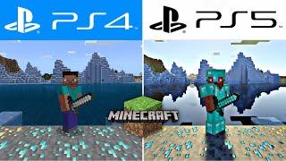 MINECRAFT | PS4 VS PS5 Graphics | Comparison (4K 120FPS)