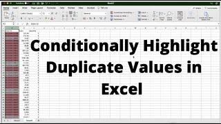 Conditional formatting duplicate values color coding; Microsoft Excel Tips and Tricks