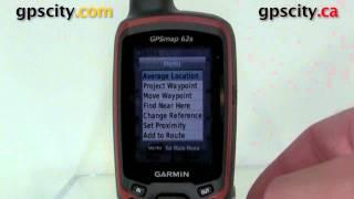 Waypoints on the Garmin GPSMap 62S with GPSCity