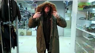 Куртка Slim Fit N-3B Cotton Parka Olive Green Alpha