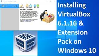 #VirtualBox #Installing VirtualBox 6.1.16 on windows 10 64 [2021] bit with extension pack