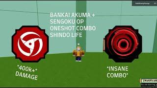 BANKAI AKUMA + SENGOKU OP ONESHOT COMBO | Shindo Life Roblox