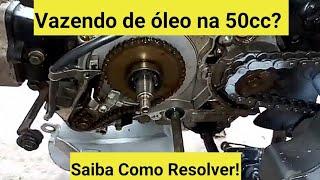 Vazamento de óleo Dafra Zig 50 cc, Traxx, Shineray,Jet,Biz, Kasinski,etc...