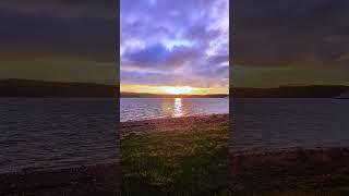 Sunset beach Scotland langbank