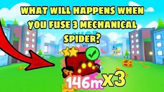 What happens when you fuse 3 Mechanical Spider? | Pet Simulator X Roblox