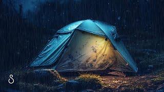 Rain In A Solo Camping Tent With Deep ThunderBlack Screen | 12 Hours | Sleep In Series