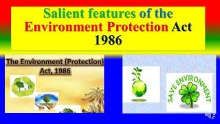 Salient features of the Environment Protection Act 1986  - Environmental studies