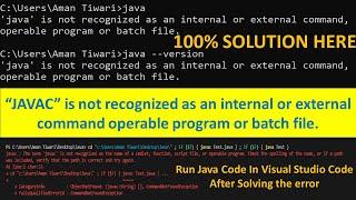 Java is not recognized as an internal or external command