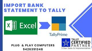 Import Excel Bank Statement into Tally Prime 4.0 - Excel to Tally