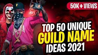 FREE FIRE TOP 50 UNIQUE GUILD NAMES 2022 | BEST GUILD NAMES IN FREE FIRE | EDWARD GAMING