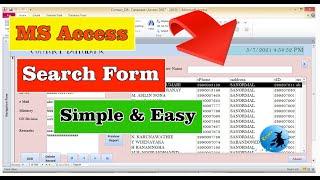 How to add search text box to access form | ms access search box | Rover