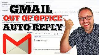 How to Setup GMAIL Auto Reply Out of Office Email | Vacation Responder