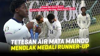 Gak Mau Terima Medali!!! Kesedihan Kobbie Mainoo Tolak Medali Runner Up Usai Kalah Dari Spanyol