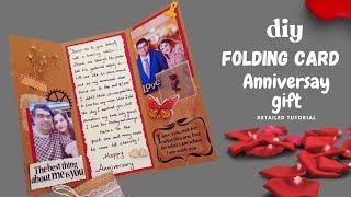 Crafting Love: DIY Folding Card for Anniversary|#diy #handmadegifts #foldingcard #craft #gift #cards