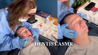 ASMR Dentist  Teeth Tapping and Teeth Cleaning on a [Real Person] l Dentist Cleans Your Teeth!