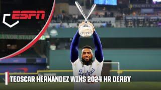 Teoscar Hernandez wins the 2024 Home Run Derby by defeating Bobby Witt Jr. in final  | ESPN MLB