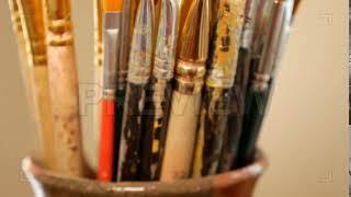 Paint Brushes Stock Video