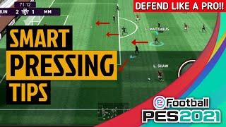 4 SMART PRESSING TIPS YOU MUST KNOW | DEFEND LIKE A PRO IN PES 2021 MOBILE | EASY DEFENSE TIPS