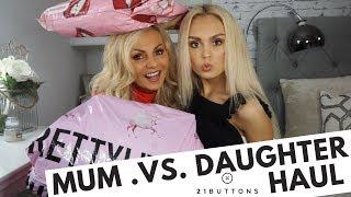 Missguided Haul & Pretty Little Thing - TRY ON- Mother & Daughter challenge - 21 BUTTONS -