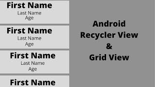 Recycler View Android Studio| Part-1 Mobile Application Development -  RecyclerView And Grid View.