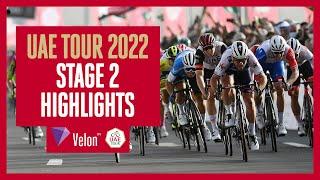 UAE Tour 2022: Stage 2 Highlights