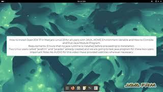 How to install OpenJDK 17 in Manjaro Linux 23 with JAVA_HOME Environment Variable