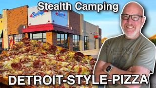 Stealth Camping at Buddy's Detroit-Style-Pizza in Michigan USA 