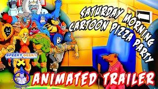 Saturday Morning Cartoon Pizza Party Animated Intro ~ TMNT ~ REAL GHOSTBUSTERS ~ MOTU ~ THUNDERCATS