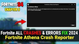 How to Fix Crashes & Not launch in Fortnite Chapter 5 Season 4 | FortniteGame Athena Crash Reporter