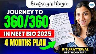 Score 360/360 in NEET BIOLOGY in 4 Months | 4 Month Master Plan for NEET 2025 | Ritu Rattewal