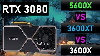 Ryzen 5600X vs 3600XT vs 3600X Benchmarks RTX 3080 | 6+ Games tested FPS | 5600x vs 3600xt