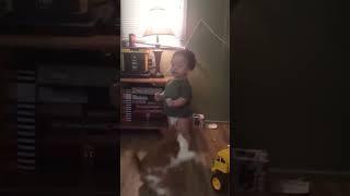 Cute cat afraid to see the cute baby, #cuteanimals cats, #cuteCats, #minicats