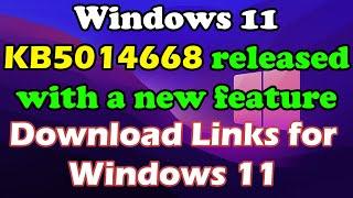 how to install manually Windows 11 KB5014668 (Build 22000.778) features