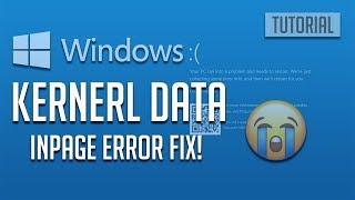 FIX KERNEL DATA INPAGE Error in Windows 10 - [2024]