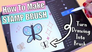 How To Make Stamp Brush In Procreate! The EASIEST way - turn drawing into brush in 1 minute!