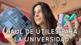 HAUL DE MIS UTILES PARA LA UNIVERSIDAD *consejos de qué comprar*