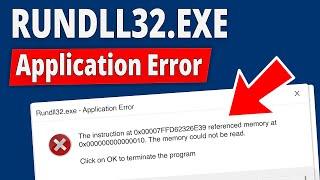 How to Fix RUNDLL32.EXE Application Error in Windows 11/10?