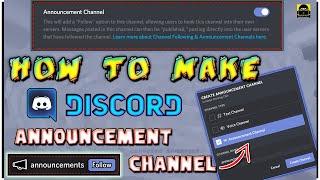 Get ANNOUNCEMENT CHANNEL in Discord Server for FREE | Activate Announcement Type channel