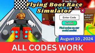 *All CODES WORK* Flying Boot Race Simulator ROBLOX, August 10, 2024