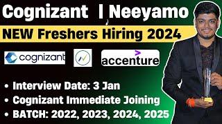 Cognizant 2024 Freshers Hiring | Accenture, UKG, Neeyamo Direct Hiring | 2025, 2024, 2023-22 BATCH