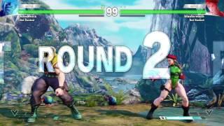 STREET FIGHTER V (BETA) First Time AlbaMeira vs BlasterMath