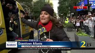 Channel 2's Alison Mastrangelo at the Braves parade | WSB-TV