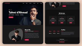 Build a Responsive Personal Portfolio Website Using Only HTML And CSS | Pure HTML CSS