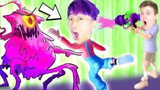 Justin Got JUMP SCARED Playing GOOZY! (HILARIOUS FGTEEV SLIME MONSTER GAME!)