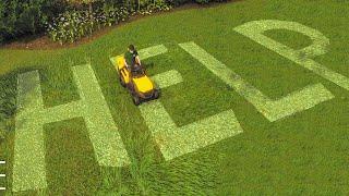 Cutting virtual grass should NOT be this satisfying... Lawn Mowing Simulator!