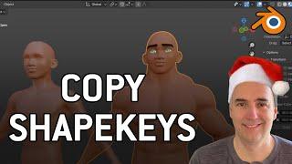 Copy shape keys from one object to another in Blender