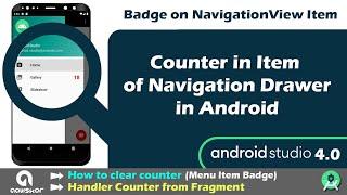 Counter in item of Navigation Drawer | Clear and Set Badge to menu item of Navigation View | Android