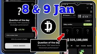 8 & 9 January Dropee Question of the day | Dropee Daily Combo Today | Dropee Question Code & Combo