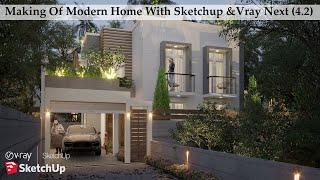 Making Of Contemporary House With Sketchup & Vray