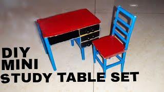 How to make mini study table set | DIY mini study table set | noob2prodiys | do it yourself